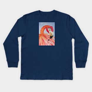 Pretty Flamingo Kids Long Sleeve T-Shirt